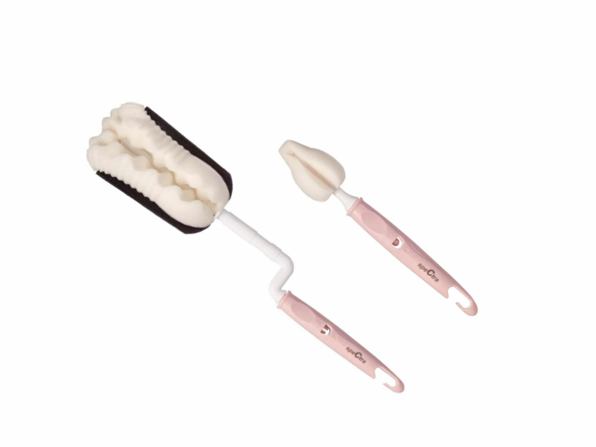 360 Bottle & Nipple Brush Set, Pink - Spectra