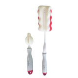 Bottle &amp; Nipple Brush Set, Red - Spectra