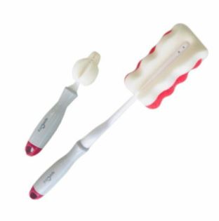 Bottle &amp; Nipple Brush Set, Red - Spectra